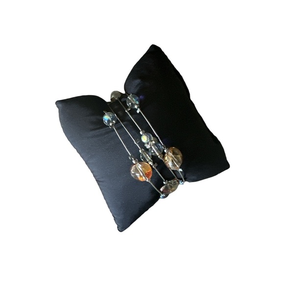 Wired Crystal Beads Bracelet NEW! - Picture 1 of 5